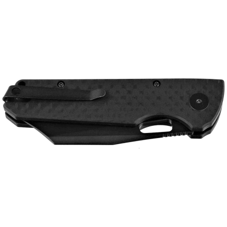 Bestechman Guardian Knife Black G10 w/ Carbon Fiber Pattern, Black PVD D2 (BMK11E)
