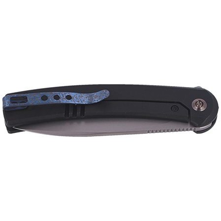 WE Knife Upshot LE No 246/410 Black Ti, Polished Bead Blasted CPM 20CV (2102A)