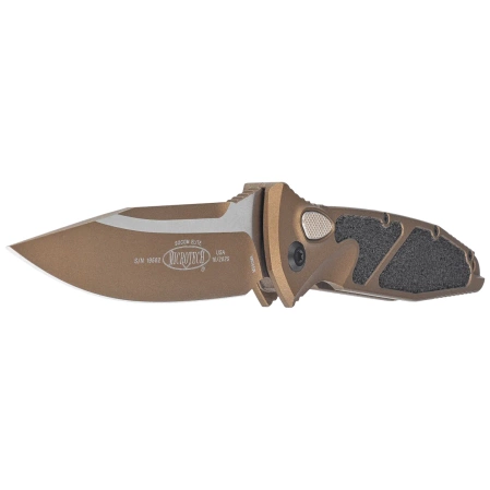 Microtech Socom Elite Auto S/E Knife Cerakote Burnt Bronze Aluminum, Cerakote Burnt Bronze M390 by Tony Marfione (160A-1UB-C19Z4)