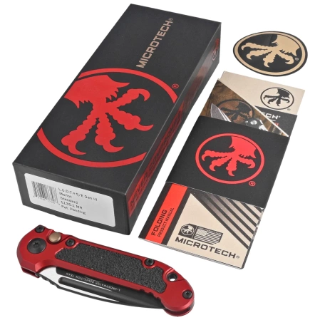 Microtech LUDT Gen III S/E Automatic Knife Merlot Aluminum, Black M390MK by Tony Marfione (1135-1MR)