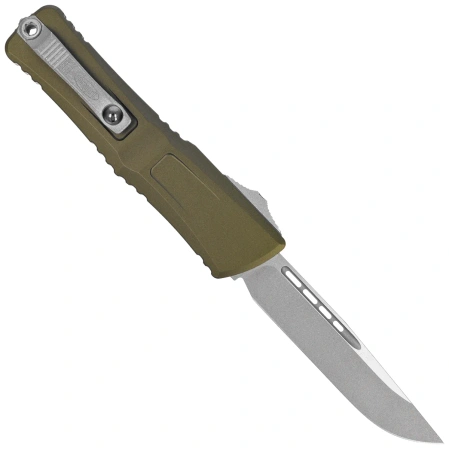 Microtech Combat Troodon Gen III S/E OTF Knife OD Green Aluminum, Apocalyptic M390MK by Tony Marfione (1143-10APOD)