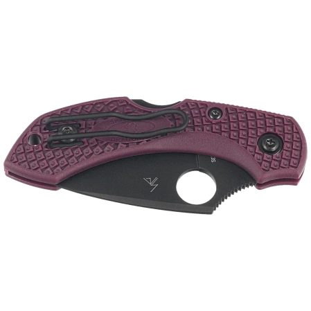 Spyderco DragonFly 2 Sprint Run Burgundy FRN, TiCN Micro-Melt PD#1 by Sal Glesser Knife (C28BGBK2)