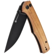 Nóż składany Sencut Crowley Guibourtia Wood, Black Stonewashed D2 (S21012-5)