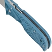 Spyderco Lil' Temperance 3 Lightweight Blue FRN, Satin Plain K390 by Sal Glesser Knife (C69PBL3K390)