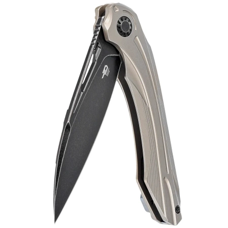 Bestech Wibra Bronze Titanium, Black Stonewashed M390 by Kombou Knife (BT2001E)