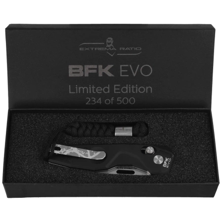 Nóż składany Extrema Ratio BFK EVO LE No 234/500 Black Aluminium, Stonewashed Nitrogen, Czapka, Portfel (04.1000.0174/B-KIT)