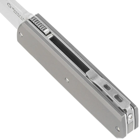 Nóż składany Maserin 410 Silver Grey Titanium, Satin Elmax by Bruno Bruna (410/T)