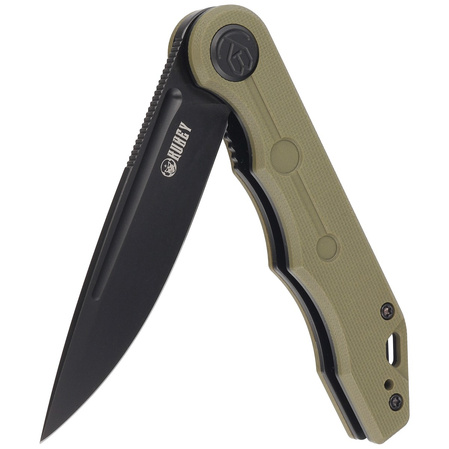 Nóż składany Kubey Knife Mizo Green G10, Blackwashed AUS-10 by Tiguass (KU312D)