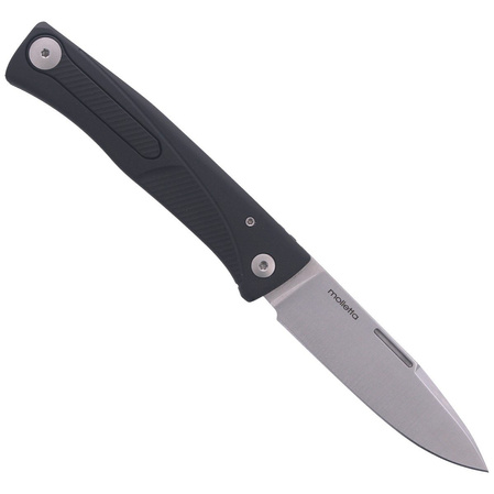 LionSteel Thrill Knife Black Aluminum, Satin M390 by Molletta (TL A BS)