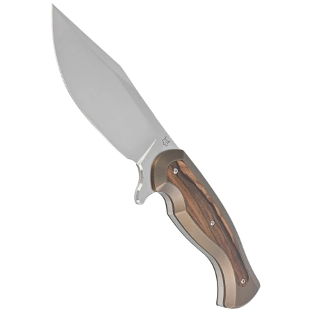 Nóż Fox Eastwood Tiger Bronze Titanium/Ziricote Wood, Satin Elmax by Gudy Van Poppel (FX-106 TIZW)