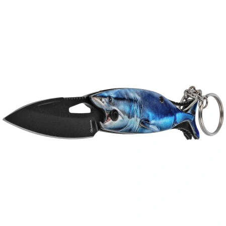 Nóż wędkarski brelok Martinez Albainox Fishing 2 Blue Aluminium, Black 3Cr13Mov (25144 BL)