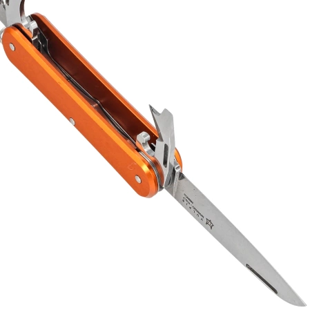 Fox Vulpis S4 Orange Aluminium, Polished N690Co Pocket Knife (FX-VP130-S4 OR)