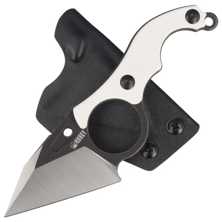 Nóż Kubey Hippocam KU166C Ivory G10, Satin/Blackwashed D2