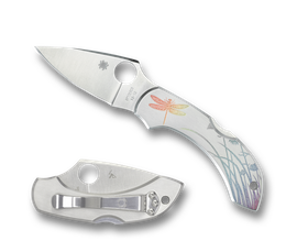 Nóż składany Spyderco Dragonfly Tattoo Stainless, Satin Plain VG-10 by Sal Glesser (C28PT)