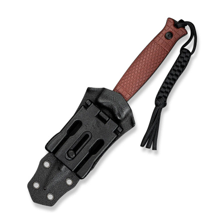 Civivi Perfrico Knife Burgundy G10, Black/Gray Striped 14C28N (C23026-3)