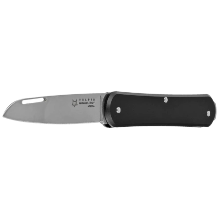 Fox Vulpis Black Aluminum, Polished N690Co Pocket Knife (FX-VP130 BK)