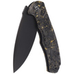 Civivi Knife Praxis Shredded Carbon Fiber / Golden Shred, Black Stonewashed 9Cr18MoV (C803J)