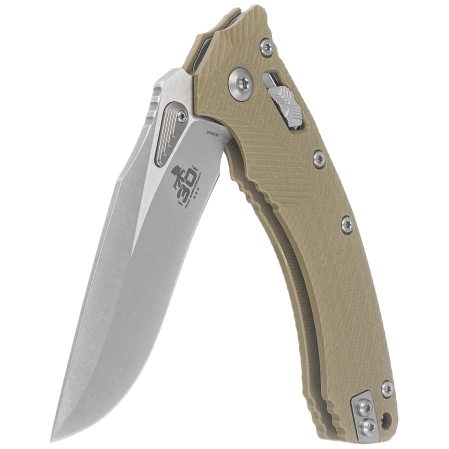 Nóż składany Microtech Amphibian Ram-Lok S/E 30th Anniversary Fluted OD Green G10, Stonewashed M390MK by Tony Marfione (137RL-10FLGTOD30)