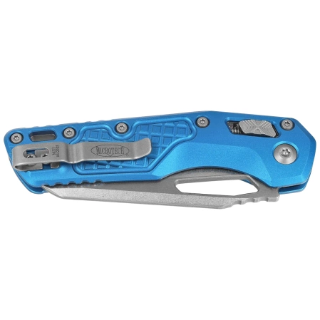 Microtech MSI S/E Ram-Lok Blue Frag Aluminum, Stonewashed M390MK by Tony Marfione (210-10FRBL)