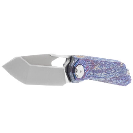 Remette RT-Peregrine Falcon Knife Thunder Lightning Titanium, Hand Fine Grinding Pearlescent M390 (RTT1-TX)