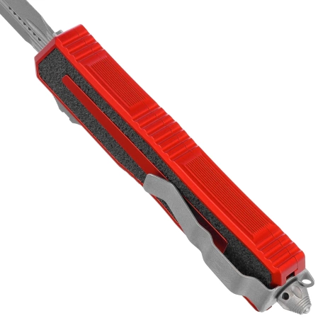 Microtech Scarab II Gen III D/E OTF Knife Red Aluminum, Apocalyptic M390MK by Tony Marfione (1280-10APRD)