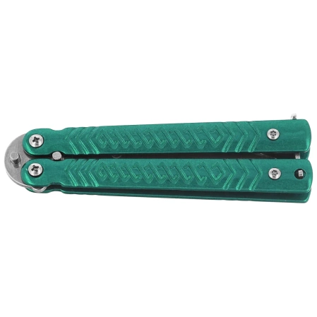 Martinez Albainox Balisong Knife Green Steel, Satin 3Cr13Mov (02228)