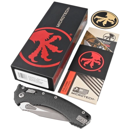 Nóż składany Microtech Amphibian Ram-Lok S/E Black Fluted G10, Apocalyptic M390MK by Tony Marfione (137RL-10APFLGTBK)