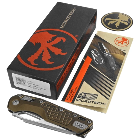 Nóż składany Microtech MSI S/E Ram-Lok OD Green Frag Aluminium, Apocalyptic M390MK by Tony Marfione (210-10APFROD)