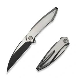 Nóż składany WeKnife Fluxor Satin/Black Titanium, Black Stonewashed/Satin M390 (WE23071-4)