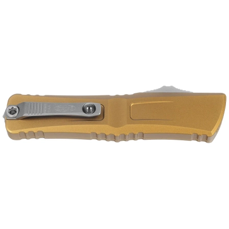 Microtech Combat Troodon Gen III S/E OTF Knife Tan Aluminum, Stonewashed M390MK by Tony Marfione (1143-10TA)