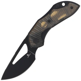 Nóż składany Bestechman Triassic Clear Ultem, Black PVD 14C28N by Denis Simonutti (BMK17E)