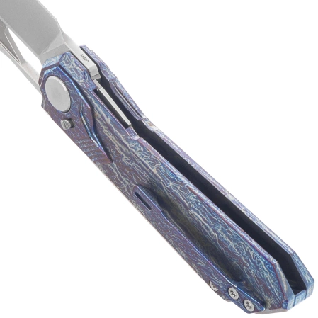 Remette RT-Peregrine Falcon Knife Thunder Lightning Titanium, Hand Fine Grinding Pearlescent M390 (RTT1-TX)
