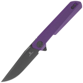 Bestechman Mini Dundee DD Knife Purple G10, Black PVD D2 by Ostap Hel (BMK08D)