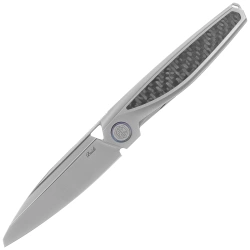 Rike Knife Baidi S Titanium/Carbon Fiber, Bead Blasted M390 (RK-Baidi-S-P/BCF)