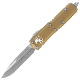 Nóż automatyczny OTF Microtech UTX-85 S/E Tan Aluminium, Apocalyptic M390 (231-10APTA)
