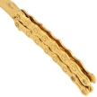 Third Decor Habitat Balisong Chain Gold Titanium Stainless Steel, Gold Titanium 420 Butterfly Knife (K2819D)