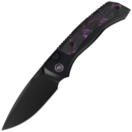 Nóż składany Remette RT-Steed Black Titanium/Black-Pink Carbon Fiber, Black DLC M390 (RTWS-BY)