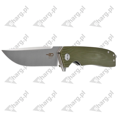 Nóż składany Bestech Lion Army Green G10, Stonewashed/Satin D2 (BG01B)