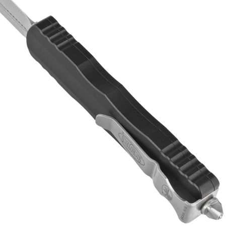 Nóż automatyczny OTF Microtech Dirac D/E Black Aluminium, Stonewashed M390 by Tony Marfione (225-10)