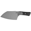 Microtech Santoku 4.2'' Kitchen Knife Titanium  Bolster/Black G10, Stonewashed M390MK (3300B-10BK)