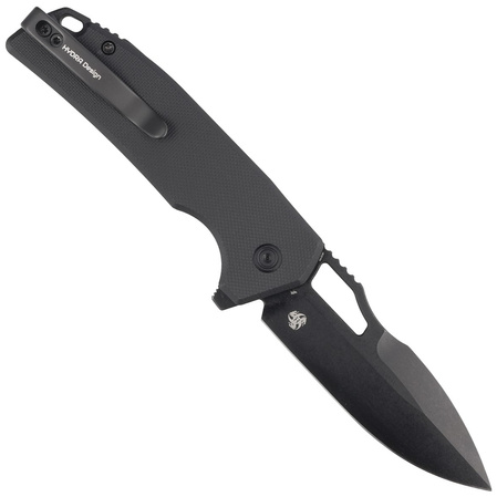 Kubey Knife RDF Black G10, Blackwash AUS-10 by HYDRA Design (KU316A)