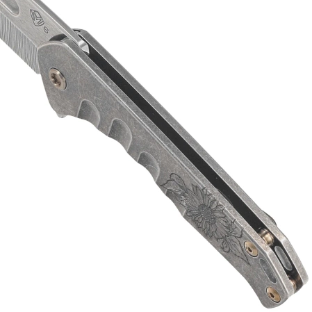 Nóż składany Medford Praetorian Slim DP Tumbled ''Deep-Cut Sunflower'' Titanium, Bronze HW/Clip, Tumbled S45VN by Greg Medford (MKF2084TD-01TM-T1C1-Q4)