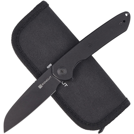 Sencut Kyril Black G10, Black Stonewashed 9Cr18MoV by Ferrum Forge Knife Works (S22001-1)