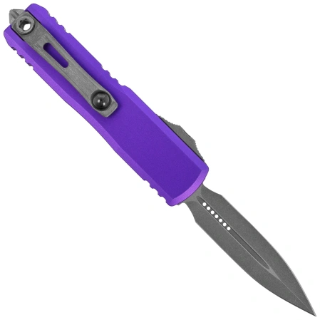 Microtech UTX-85 Gen IV D/E OTF Knife Purple Aluminium, Apocalyptic M390MK by Tony Marfione (12324-10APPU)