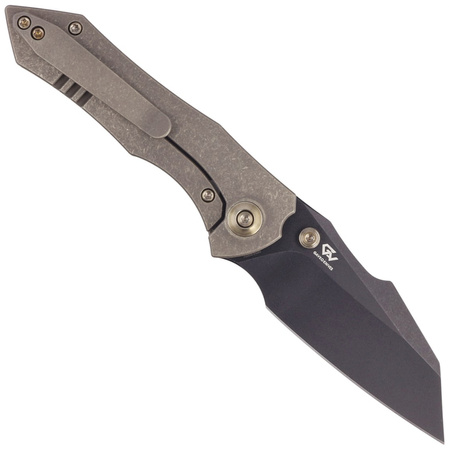 WE Knife High-Fin Bronze Titanium, Black Stonewashed CPM 20CV by Gavko Knives (WE22005-2)
