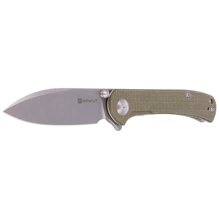 Sencut Knife Scepter Olive Micarta, Stonewashed 9Cr18MoV (SA03E)