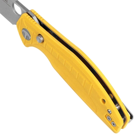 Nóż składany Bestechman Angry Owl Yellow G10, Satin/Stonewashed D2 by Keanu Alfaro (BMK12A-1)