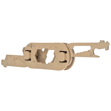 MultiTool Turq Gear Plankton Set (Tool No.1, 2, 3 ,4 ,Clips, T-25 Torx Bits, System-M srew set, washers) Ceracote Desert Sand