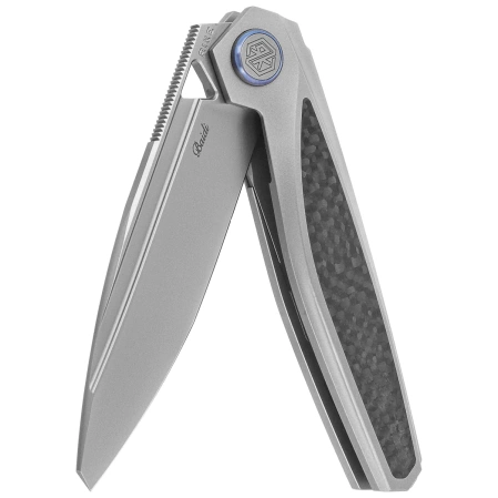 Nóż składany Rike Knife Baidi T Titanium/Carbon Fiber, Bead Blasted M390 (RK-Baidi-T-P/BCF)