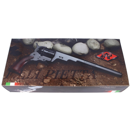 Pietta 1851 Colt Navy Yank Steel Sheriff Revolver .44 Laser Checkered (YAS44LC)